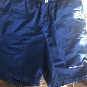 YXL (18) properly tied blue swimshort lined w draw